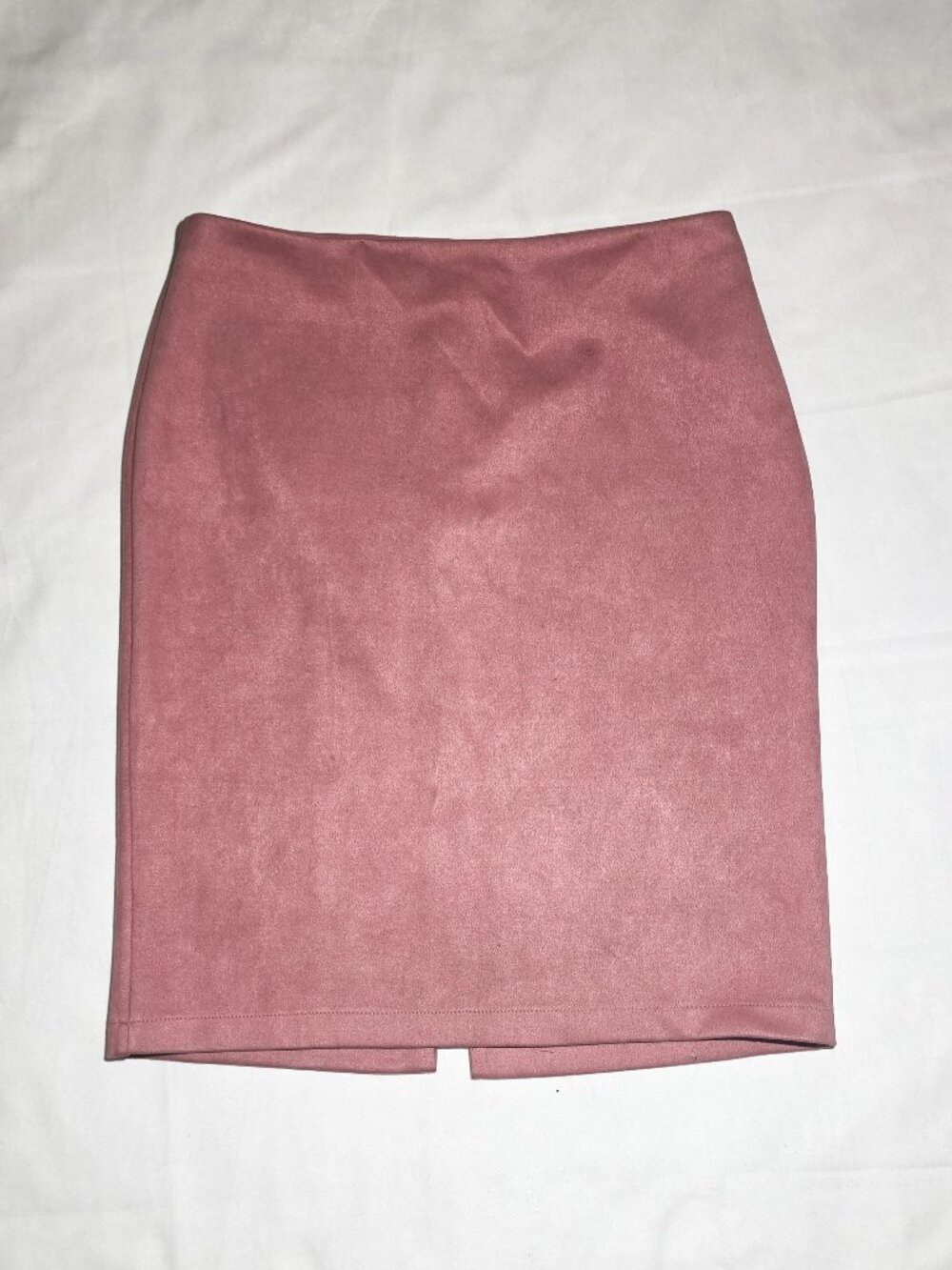 Pink Pencil Amazon Skirt velvet soft mid length XL elegant high waist